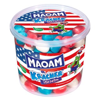Haribo Maoam Kracher USA Edition (600g kleine Runddose)