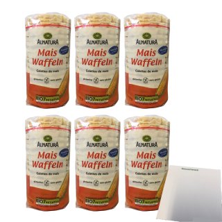 Alnatura Bio Maiswaffeln 6er Pack (6x110g Packung) + usy Block