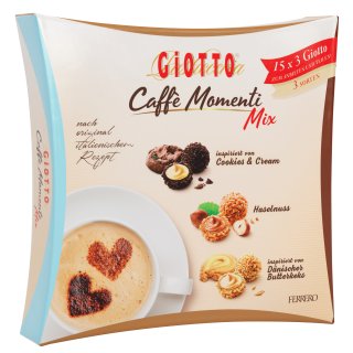 Ferrero Giotto Caffè Momenti Mix Cookies&Cream, Haselnuss & Dänischer Butterkeks (193g Box)