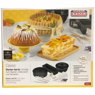 Kaiser Back-Starter-Set XL Classic 10-teilig, zum Backen, Dekorieren und Verzieren