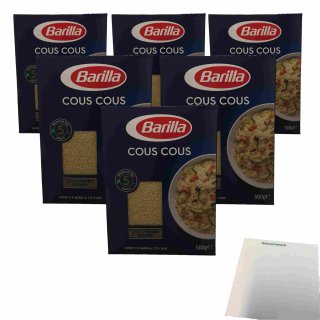 Barilla COUS COUS mittlere Größe 6er Pack (6x500g Packung) + usy Block