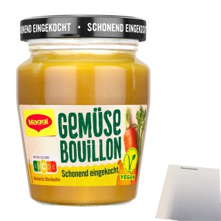 Maggi Eingekochte Bouillon Gemüse für 3,5l (160g Glas) + usy Block