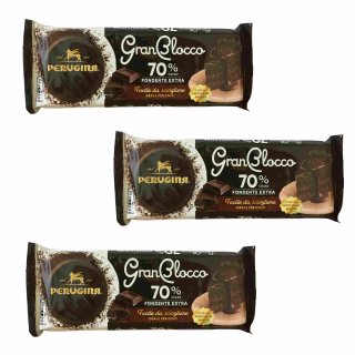 Perugina extra dunkle Schokolade 70% Kakao 3er Pack (3x150g Tafel)