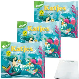 Katjes Family Oceania 3er Pack (3x275g Packung) + usy Block