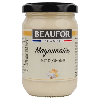 Beaufor Mayonnaise mit Dijon-Senf (212g Glas)