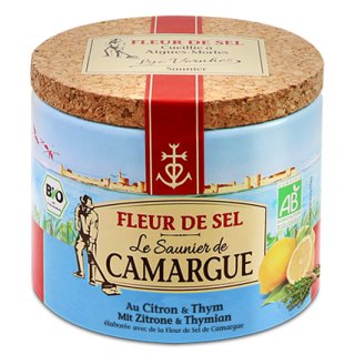 Fleur de Sel Bio Zitrone/Thymian Salz (125g Dose)