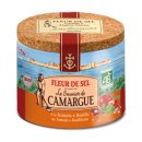La Saunier de Camargue Fleur de Sel mit Tomate Basilikum Bio 3er Pack (3x125g Packung) + usy Block