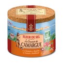 Le Saunier de Camargue Fleur de Sel mit Tomate Basilikum 3er Pack (3x125g Dose) + usy Block
