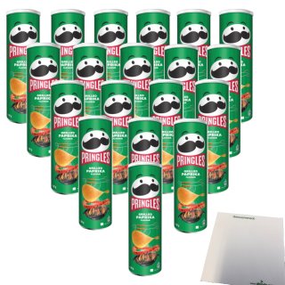 Pringles Grilled Paprika Flavour 19er Pack (19x185g Packung) + usy Block