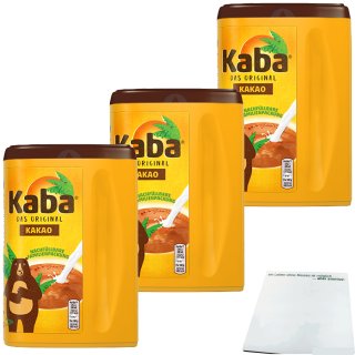 Kaba Das Original Kakao Getränkepulver 3er Pack (3x900g Dose) + usy Block