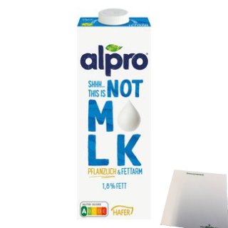 Alpro Not MILK pflanzlich & fettarm 1,8% (1 Liter) + usy Block