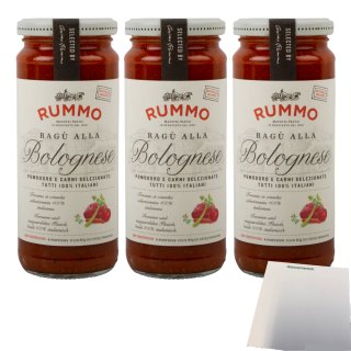 Rummo Ragù alla Bolognese Sauce 3er Pack (3x340g Glas) + usy Block