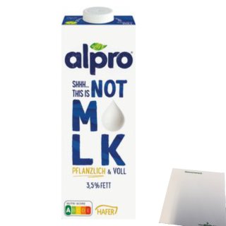 Alpro Not MILK pflanzlich & voll 3,5% (1 Liter) + usy Block