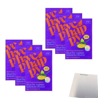Vehappy Bio Rührei & Omelett-Ersatz 6er Pack 6x50g + usy Block