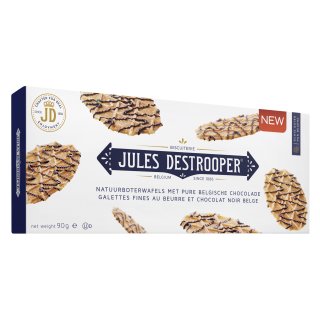 Jules Destrooper, Naturbutterwaffeln mit dunkle Schokolade (90g Packung)