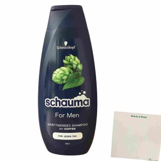 Schauma Shampoo For Men mit Hopfen (400ml Flasche) + usy Block