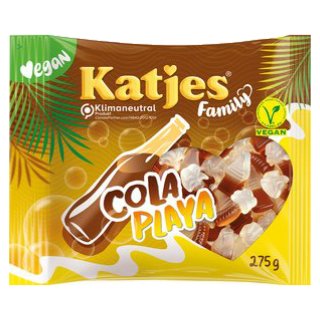 Katjes Family Cola Playa Fruchtgummi Cola-Fläschchen (275g Packung)