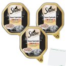 Sheba Sauce Speciale mit Putenhäppchen in heller Sauce 3er Pack (3x85g Packung) + usy Block