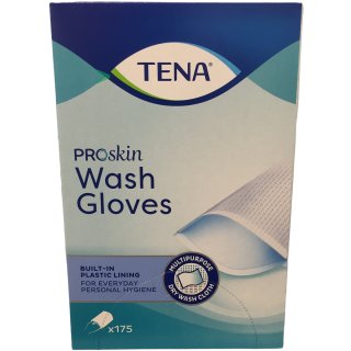 Tena Wash Glove Waschhandschuhe mit Folie (175 Stück)