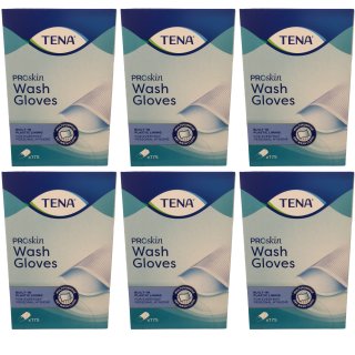 Tena Wash Glove Waschhandschuhe mit Folie 6er Pack (6x175 Stück)