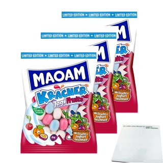 Haribo Maoam Kracher Jogi Fruits 3er Pack (3x200g Packung) + usy Block