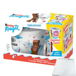 Kinder Sammeltasse Motiv 4 (2022) Du lässt mein Herz höher schlagen (210g Packung) + usy Block