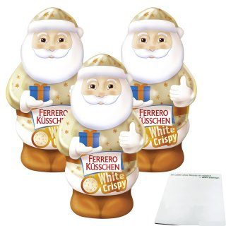 Küsschen Weihnachtsmann White Crispy 3er Pack (3x72g) + usy Block