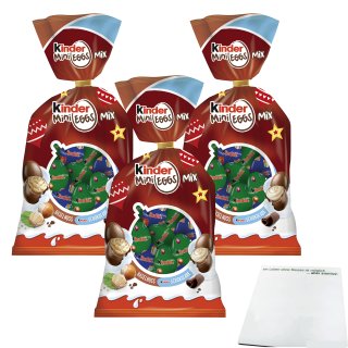 Ferrero Kinder Mini Eggs Mix, Haselnuss und Schokolade 3er Pack (3x250g Beutel) + usy Block