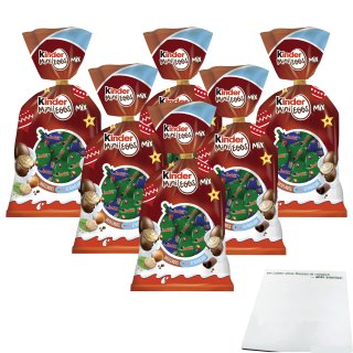 Ferrero Kinder Mini Eggs Mix, Haselnuss und Schokolade 6er Pack (6x250g Beutel) + usy Block