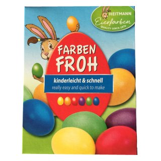 Heitmann Eierfarben Eierfarbe, Farben froh (6 Farben, 30ml Packung)