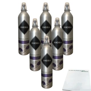 RIOBA Sprühsahne ungesüßt 35 % Fett 6er Pack (6x700ml Dose) + usy Block