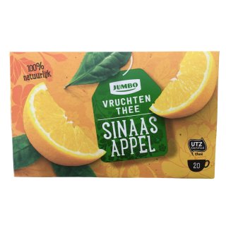 Jumbo Vruchten Thee (Früchtetee) Orange (20 Teebeutel, 30g Packung)