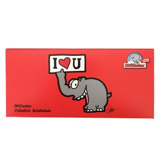 Ottifanten Vollmilch Schokolade Limited Edition, Motiv I ♥ U (100g Tafel)