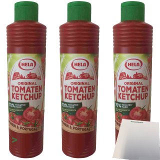 Hela Tomaten Ketchup fruchtig 3er Pack (3x800 ml Tube) + usy Block