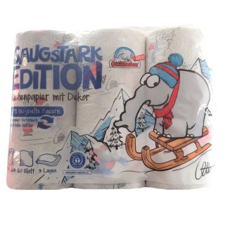 Ottifanten Saugstark Edition Küchenpapier mit Dekor (3 Rollen, 160 Blatt, 3 Lagen)