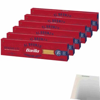Barilla Al Bronzo Spaghetti 6er Pack (6x400g Packung) + usy Block