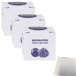 Bazar Tee aus Waldfrüchten 3er Pack (3x40,5g Schachtel) + usy Block