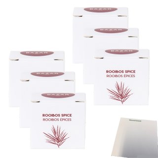 Bazar Tee Rooibos Gewürz 6er Pack (6x67,5g Schachtel) + usy Block