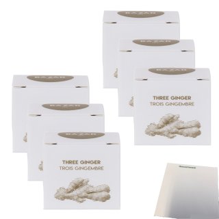 Bazar Tee drei Ingwer 6er Pack (6x54g Schachtel) + usy Block