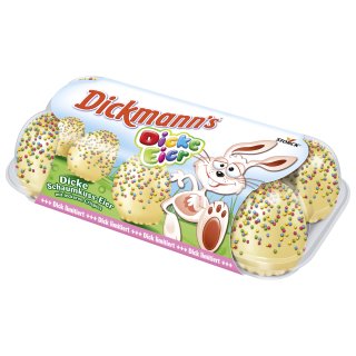 Storck Dickmanns Dicke Eier mit leckeren Crispies Dick limitiert (206g Packung, 8 Schokoküsse)