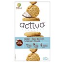 Belkorn activa Biscuits Kokos wenig Zucker 6er Pack (6x120g Packung) + usy Block