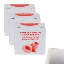 Bazar Tee weißer Tee mit Aprikose und Pfirsich 3er Pack (3x40,5g Schachtel) + usy Block