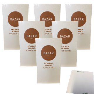 Bazar Rooibos Honig Tee 6er Pack (6x43,75g) + usy Block