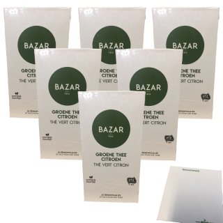 Bazar Grüner Zitronentee 6er Pack (6x37,5g Packung) + usy Block