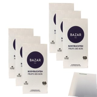 Bazar Tee aus Waldfrüchten 6er Pack (6x37,5g Schachtel) + usy Block