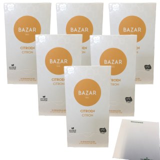 Bazar Zitronen Tee 6er Pack (6x37,5g Packung) + usy Block