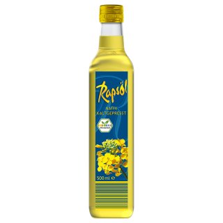 Rapsöl nativ kaltgepresst (500ml Glasflasche)