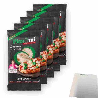 Pinsami Dispensa Gourmet, Basis für Pinsa 5er Pack (5x230g Packung) + usy Block