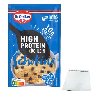 Dr. Oetker High Protein Küchlein Schokino (1x50g Packung) + usy Block
