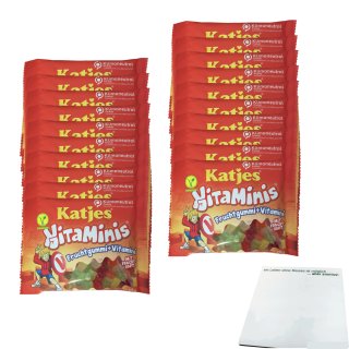 Katjes Vitaminis Fruchtgummi + Vitamine (20x175g Beutel) + usy Block